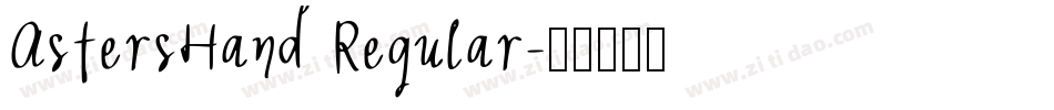 AstersHand Regular字体转换